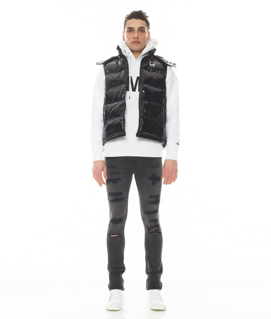 HVMAN PUFFER VEST IN BLACK