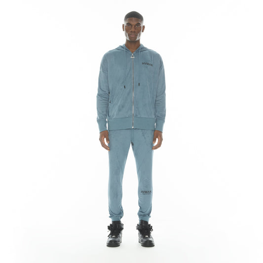 MICROFIBER HOODIE IN DUSK BLUE