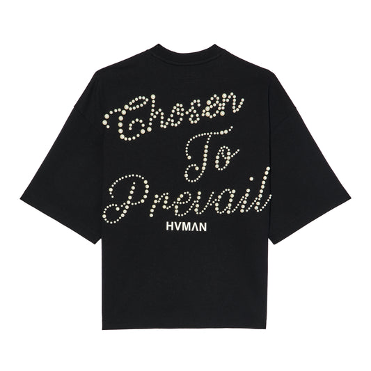 Hvman's Oversized Heavyweight Novelty Tee "Beauty" in Black