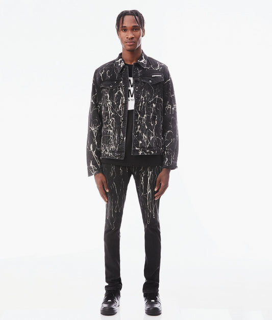 MK2 DENIM JACKET IN BLACK OPIUM