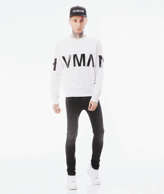 CREW NECK SWEATSHIRT IN WHITE