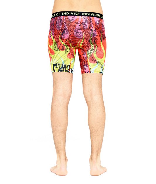 CULT BRIEFS 2 PACK "FALLEN ANGELS" PRINT/SAFTEY GREEN SOLID