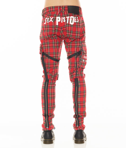 ROCKER CARGO "SEX PISTOLS" IN PLAID