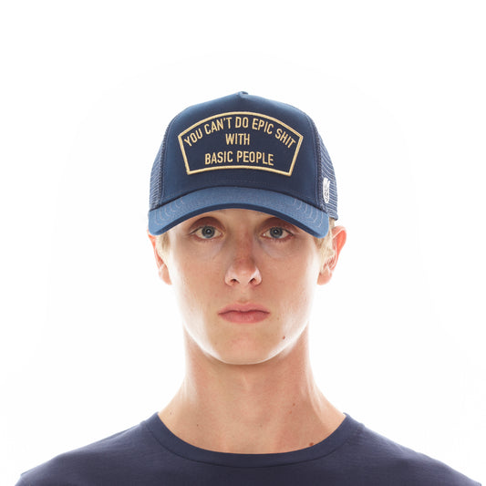 Can’t Do Epic Sh*t Trucker Hat – Navy, Mesh Back, Curved Visor