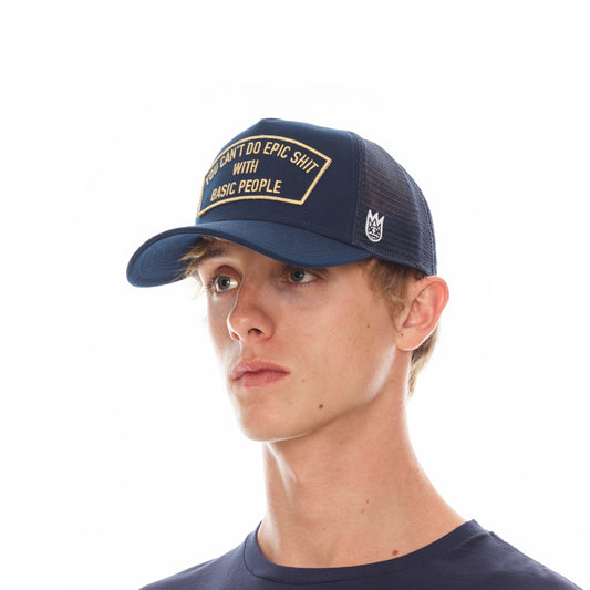 Can’t Do Epic Sh*t Trucker Hat – Navy, Mesh Back, Curved Visor