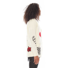Load image into Gallery viewer, COLLEGIATE CARDIGAN SWEATER IN WINTER WHITE