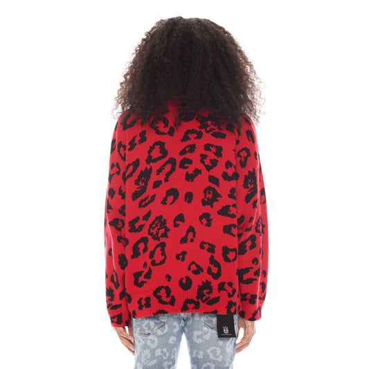 CREW NECK SWEATER IN CHEETAH