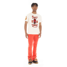 Load image into Gallery viewer, SHORT SLEEVE CREW NECK TEE &quot;SAINTS &amp; SINNERS&quot; IN WINTER WHITE