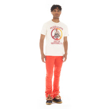 Load image into Gallery viewer, SHORT SLEEVE CREW NECK TEE &quot;PEACE &amp; LOVE&quot; IN WINTER WHITE