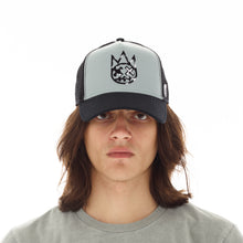 Load image into Gallery viewer, CLEAN LOGO MESH BACK TRUCKER CURVED VISOR IN VINTAGE GREY