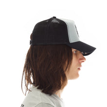 Load image into Gallery viewer, CLEAN LOGO MESH BACK TRUCKER CURVED VISOR IN VINTAGE GREY