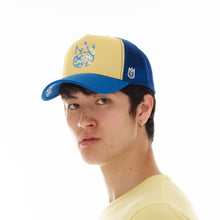 Load image into Gallery viewer, CLEAN LOGO MESH BACK TRUCKER CURVED VISOR IN VINTAGE YELLOW