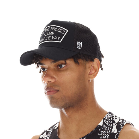 May the Bridges I Burn Trucker Hat – Black Mesh Back Cap