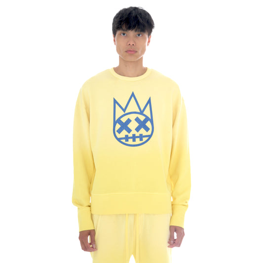 Core Crew Neck Fleece In Vintage Yellow