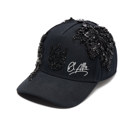 Cult x El Alfa Premium Snapback Trucker Hat in Black