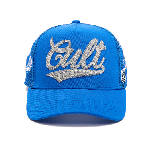 PAISLEY SHIMUCHAN LOGO MESH BACK TRUCKER HAT IN ROYAL BLUE