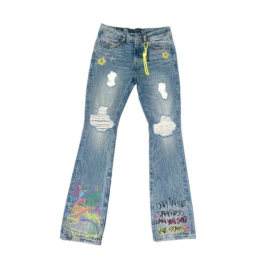 Cult's Lenny Bootcut 603 Jeans in Finn Graffiti