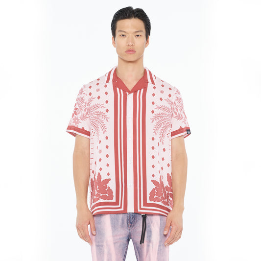 Cult's Cuban Short Sleeve Woven Shirt in Retro