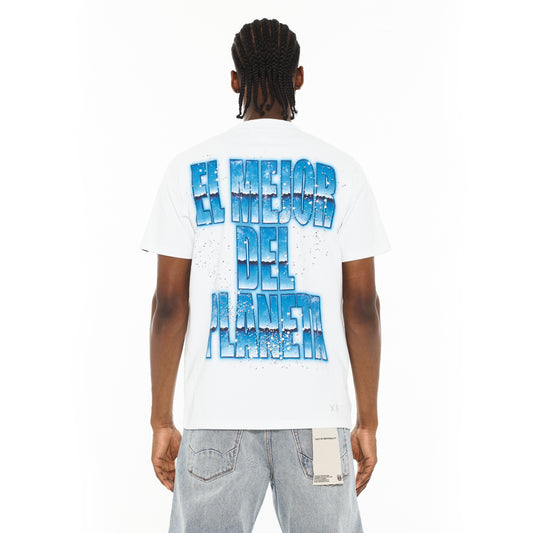 Cult x El Alfa Premium Crew Neck T-Shirt in White