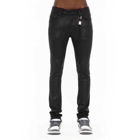 Cult's Punk Super Skinny 601 Jeans in Black Coated