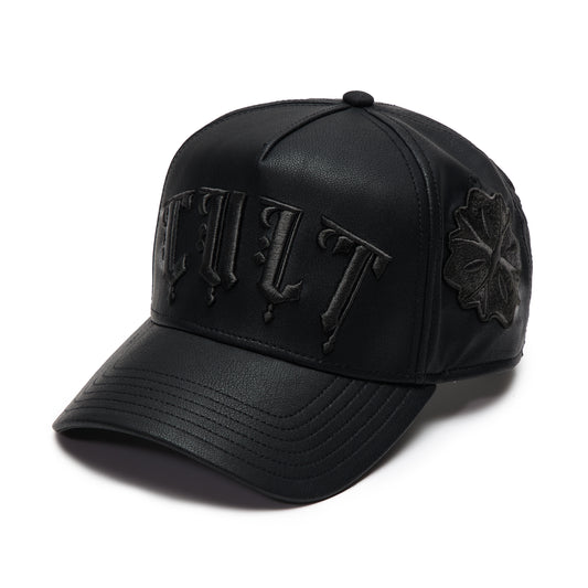 Cult's Cult X El Alfa Logo 5 Panel A Frame Trucker Hat "Flower" in Black