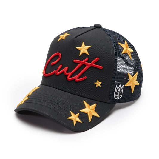 Cult's Logo Mesh Back Trucker Hat "Cherubs" in Steel