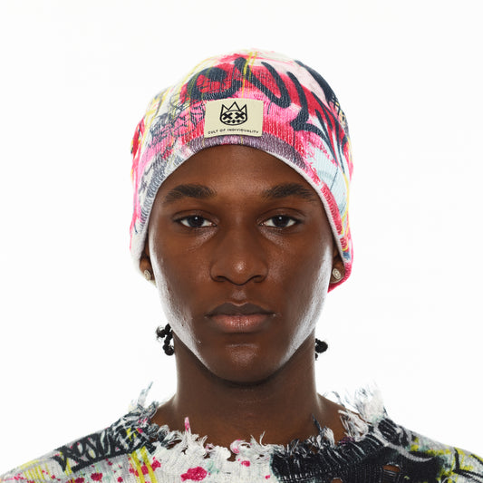 Cult's Knit Hat in Graffiti
