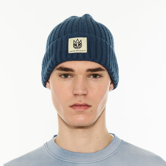 Cult's Knit Hat in Blue Steel