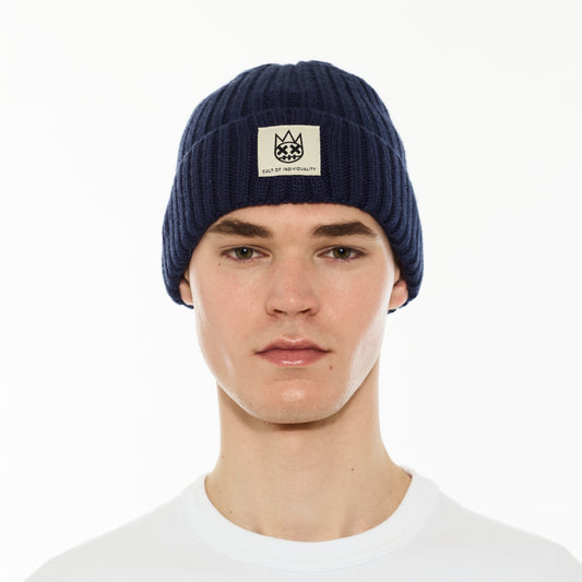 Cult's Knit Hat in Midnight Blue