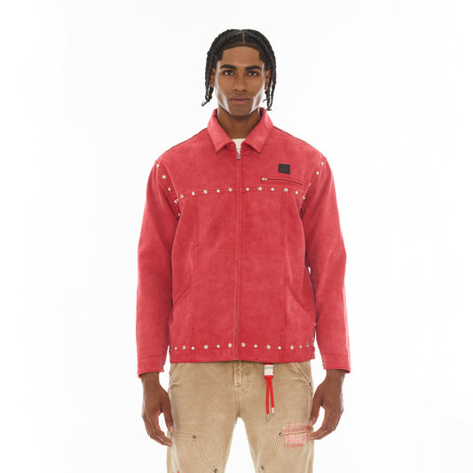 Cult's Canvas Workwear Jacket in Vintage Red Canvas