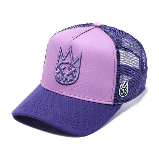 Cult's Logo Mesh Back Trucker Hat In Dusty Lavender