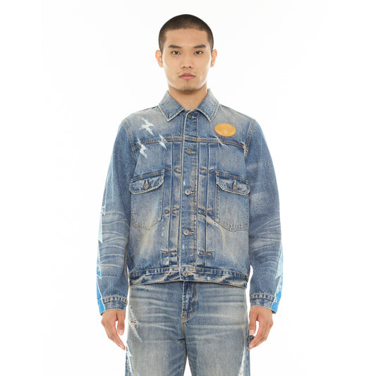 Cult's Lucky Bastard Classic Denim Jacket in Acid