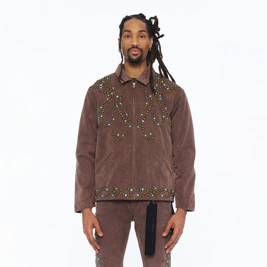Cult's Canvas Workwear Jacket In Pinecone