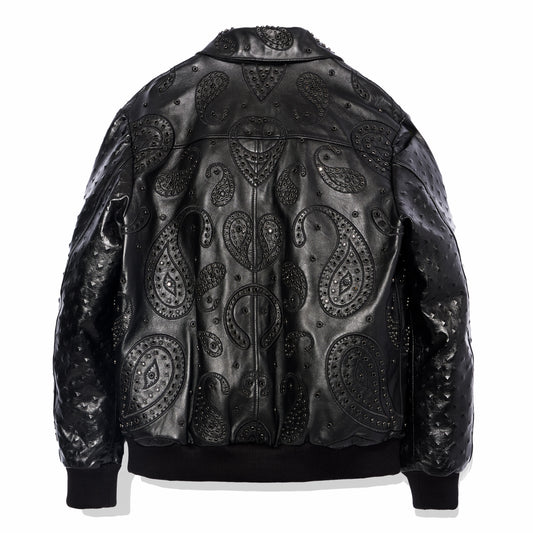 Cult's Cult X El Alfa Cow Leather Jacket In Black