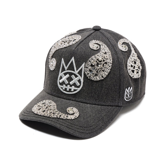 Cult X El Alfa Paisley Panel A Frame Trucker Hat In Black