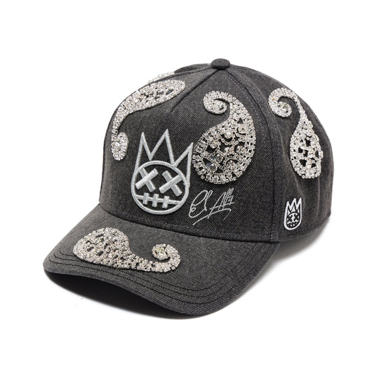 Cult X El Alfa Paisley Panel A Frame Trucker Hat In Black