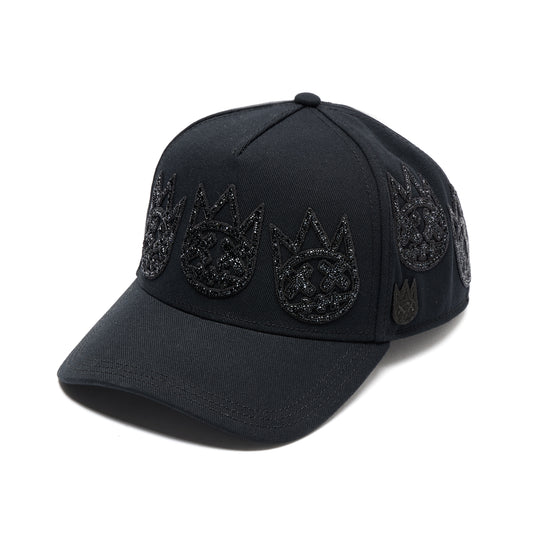 Cult X El Alfa A Frame Hat "Multi Black Crystal Logo" In Black