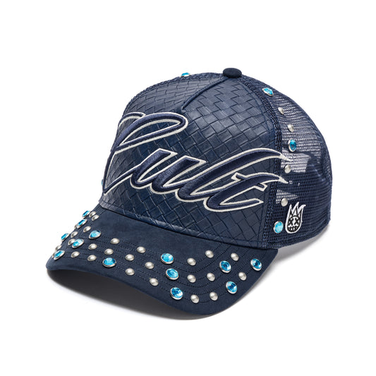 Cult's Mesh Back Trucker Hat "Studs" In Navy