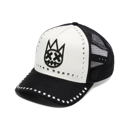 Cult's Mesh Back Trucker Hat "Divine Sounds" In Black/White