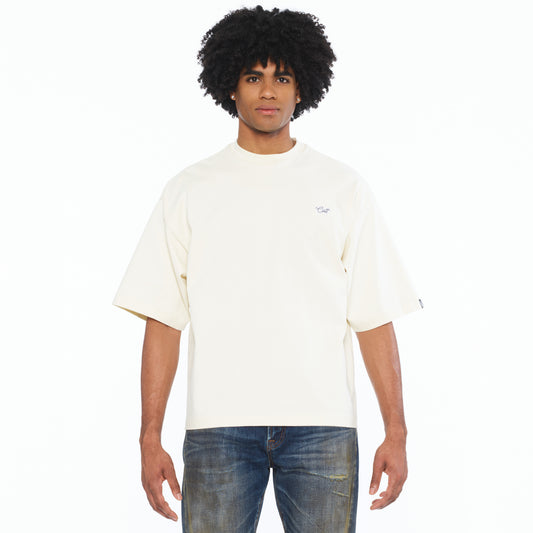 Cult's Oversized Short Sleeve Crew Neck Tee In Winter White