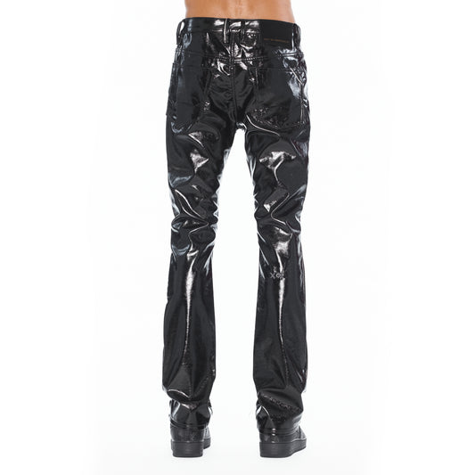 Cult's Patent Leather Lenny Bootcut 603 Jeans In Black