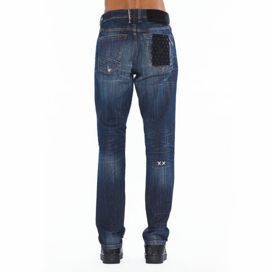 Cult's Rocker Slim Straight 602 Jeans In Blue Steel
