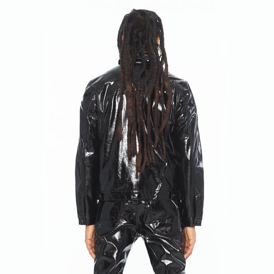 Cult's Type II Patent Leather Black Jacket In Black