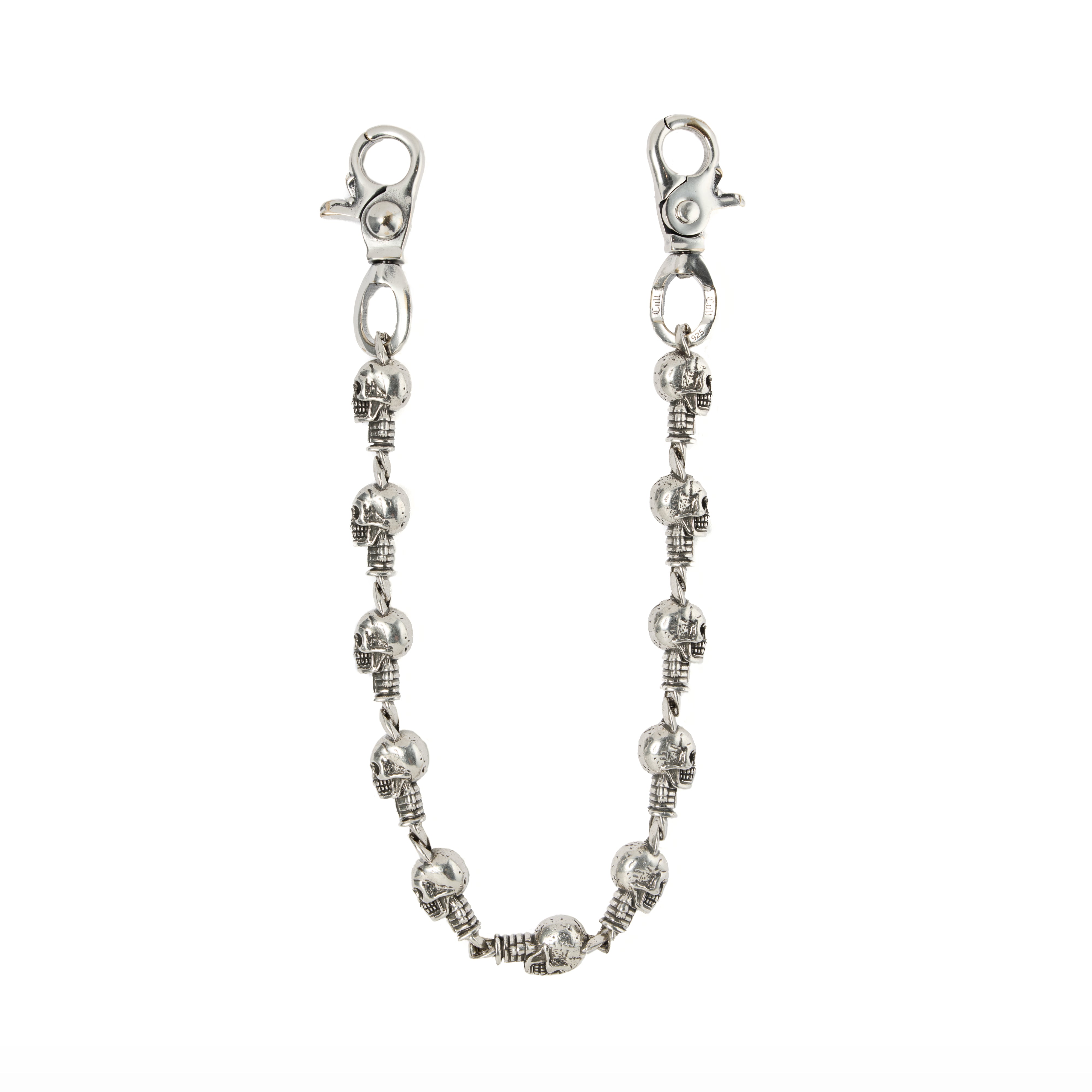 小物 silver 925 wallet chain 925 Sterling Silver Curb Wallet Chain