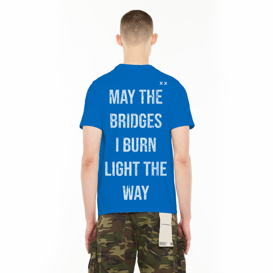 Cult's Crew Neck T - See, Speak, Hear No Evil in Lapis Blue