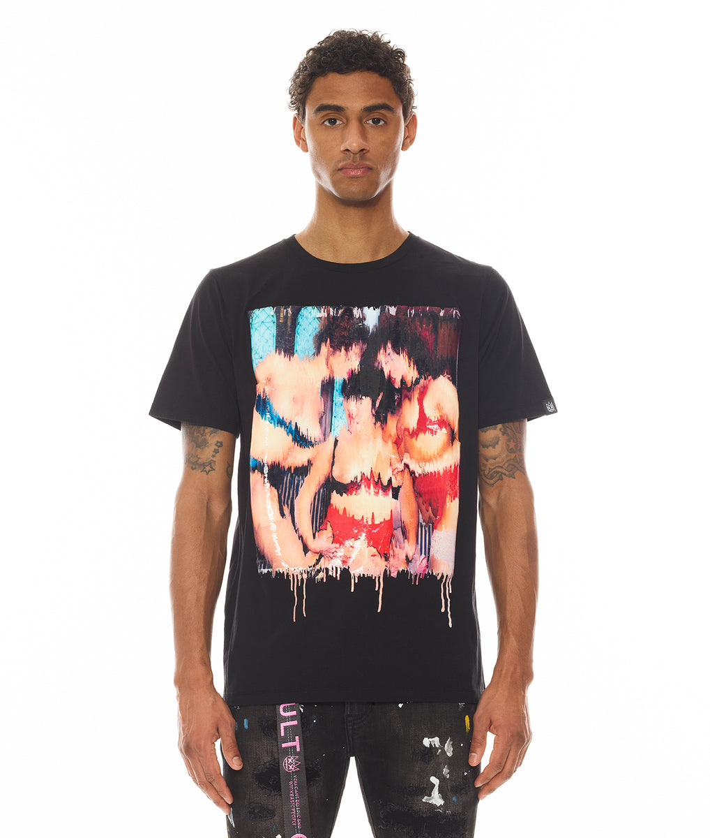 Amiri Bandana Bleach Paint Splatter-print T-shirt in Black for Men