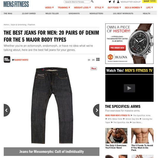 Cult Denim Featured on MensFitness.com