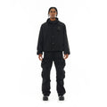 Cult's Oversized Coaches Jacket in Black Nylon