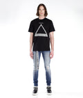 NOVELTY TEE TRIANGLE TRANSCEND HVMANITY IN BLACK