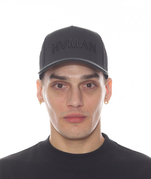 HVMAN MESH TRUCKER CAP IN BLACK